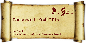 Marschall Zsófia névjegykártya
